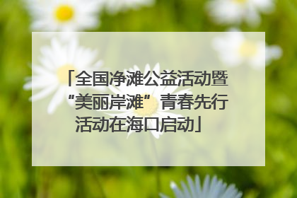 全国净滩公益活动暨“美丽岸滩”青春先行活动在海口启动
