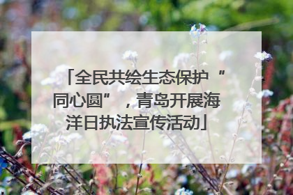 全民共绘生态保护“同心圆”，青岛开展海洋日执法宣传活动