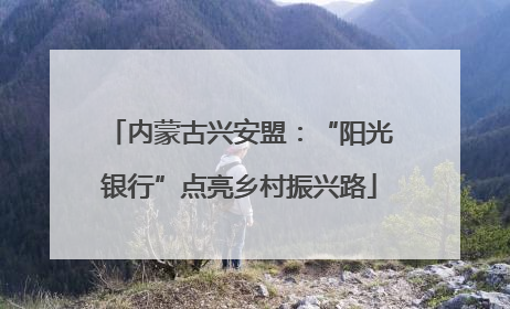 内蒙古兴安盟：“阳光银行”点亮乡村振兴路