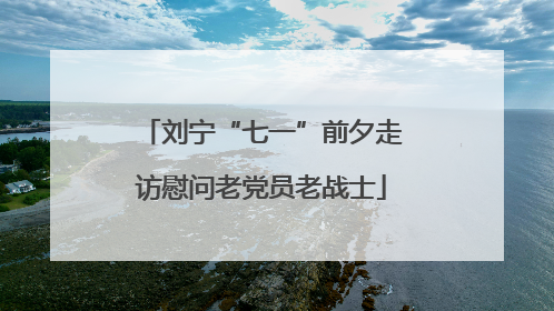 刘宁“七一”前夕走访慰问老党员老战士