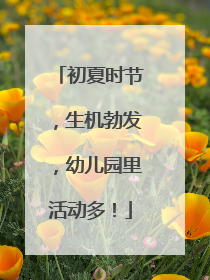 初夏时节，生机勃发，幼儿园里活动多！