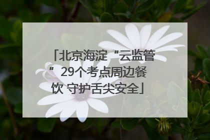 北京海淀“云监管”29个考点周边餐饮 守护舌尖安全