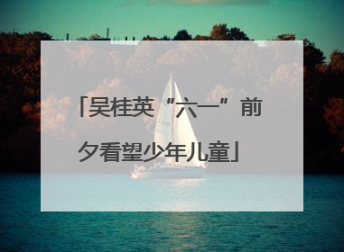 吴桂英“六一”前夕看望少年儿童