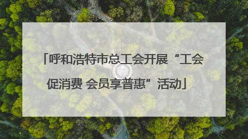 呼和浩特市总工会开展“工会促消费 会员享普惠”活动
