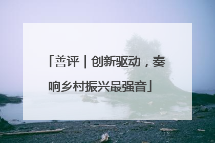 善评｜创新驱动，奏响乡村振兴最强音