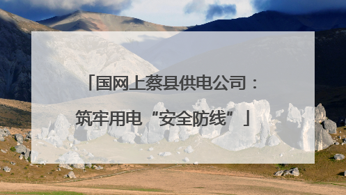 国网上蔡县供电公司：筑牢用电“安全防线”