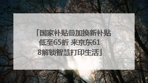 国家补贴叠加换新补贴低至65折 来京东618解锁智慧打印生活