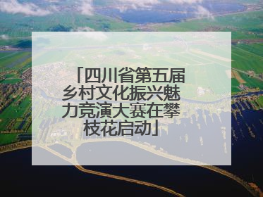 四川省第五届乡村文化振兴魅力竞演大赛在攀枝花启动
