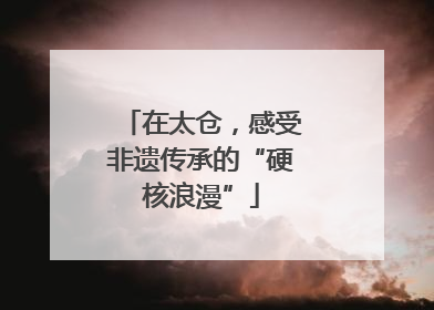 在太仓，感受非遗传承的“硬核浪漫”