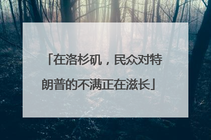 在洛杉矶，民众对特朗普的不满正在滋长