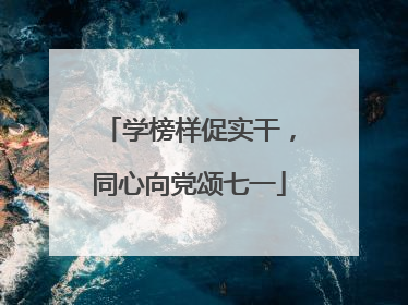 学榜样促实干，同心向党颂七一