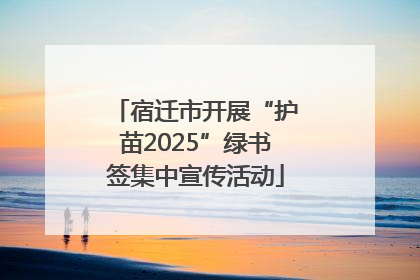 宿迁市开展“护苗2025”绿书签集中宣传活动