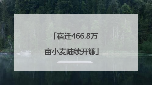宿迁466.8万亩小麦陆续开镰