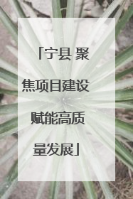 宁县 聚焦项目建设 赋能高质量发展