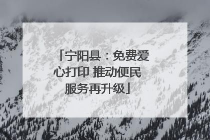 宁阳县：免费爱心打印 推动便民服务再升级