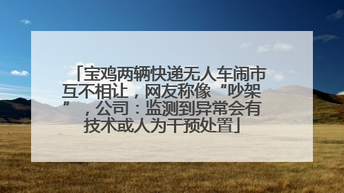 宝鸡两辆快递无人车闹市互不相让，网友称像“吵架”，公司：监测到异常会有技术或人为干预处置