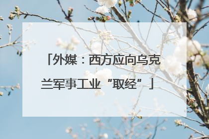 外媒：西方应向乌克兰军事工业“取经”