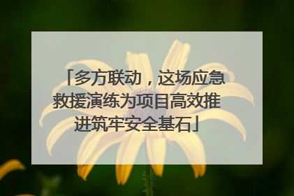 多方联动，这场应急救援演练为项目高效推进筑牢安全基石