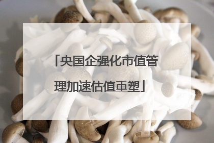 央国企强化市值管理加速估值重塑
