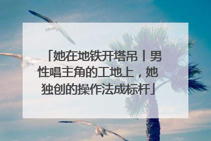 她在地铁开塔吊丨男性唱主角的工地上，她独创的操作法成标杆