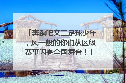 奔跑吧文三足球少年，风一般的你们从区级赛事闪亮全国舞台！