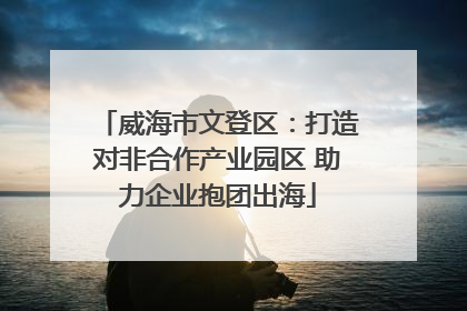 威海市文登区：打造对非合作产业园区 助力企业抱团出海