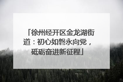 徐州经开区金龙湖街道：初心如磐永向党，砥砺奋进新征程