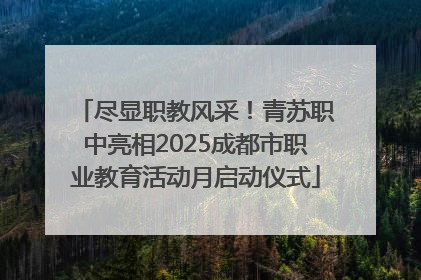 尽显职教风采！青苏职中亮相2025成都市职业教育活动月启动仪式