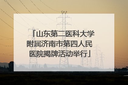 山东第二医科大学附属济南市第四人民医院揭牌活动举行