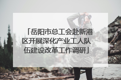 岳阳市总工会赴新港区开展深化产业工人队伍建设改革工作调研