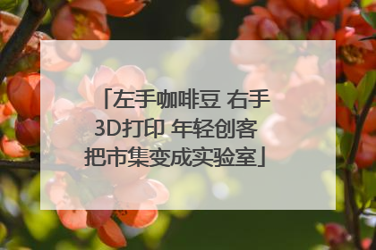 左手咖啡豆 右手3D打印 年轻创客把市集变成实验室