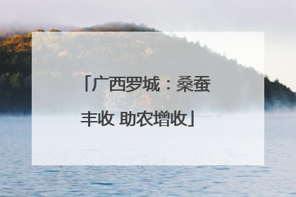 广西罗城：桑蚕丰收 助农增收