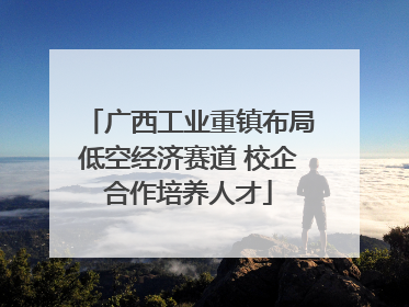 广西工业重镇布局低空经济赛道 校企合作培养人才