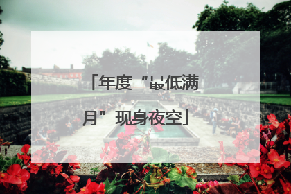 年度“最低满月”现身夜空