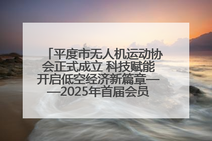 平度市无人机运动协会正式成立 科技赋能开启低空经济新篇章——2025年首届会员大会暨无人机应用发展论坛成功举办