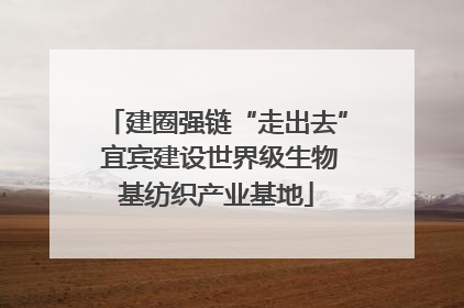 建圈强链“走出去” 宜宾建设世界级生物基纺织产业基地