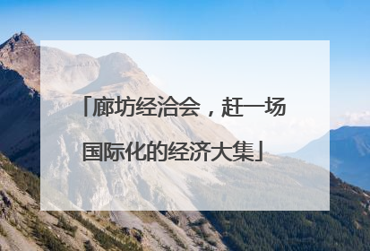 廊坊经洽会，赶一场国际化的经济大集