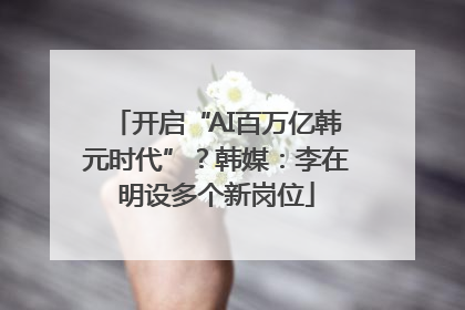 开启“AI百万亿韩元时代”？韩媒：李在明设多个新岗位