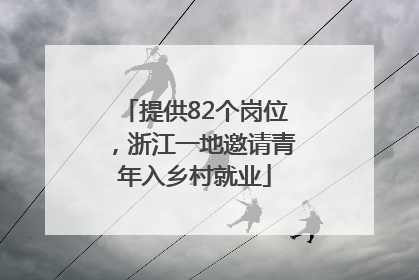 提供82个岗位，浙江一地邀请青年入乡村就业