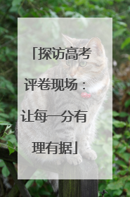 探访高考评卷现场：让每一分有理有据