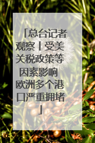 总台记者观察丨受美关税政策等因素影响 欧洲多个港口严重拥堵