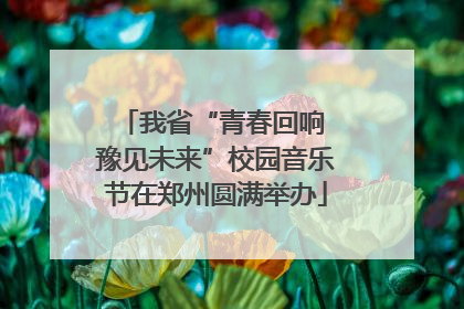 我省“青春回响 豫见未来”校园音乐节在郑州圆满举办