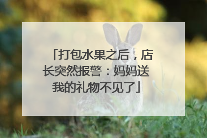 打包水果之后，店长突然报警：妈妈送我的礼物不见了