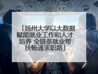 扬州大学以大数据赋能就业工作和人才培养 全链条就业帮扶畅通求职路