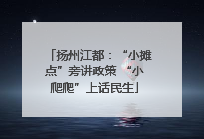 扬州江都：“小摊点”旁讲政策 “小爬爬”上话民生