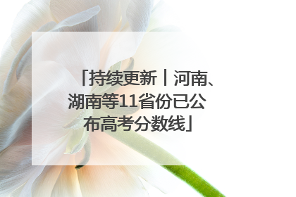 持续更新︱河南、湖南等11省份已公布高考分数线