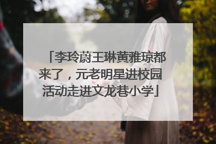 李玲蔚王琳黄雅琼都来了，元老明星进校园活动走进文龙巷小学
