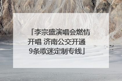 李宗盛演唱会燃情开唱 济南公交开通9条歌迷定制专线