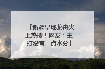 新疆旱地龙舟火上热搜！网友：主打没有一点水分