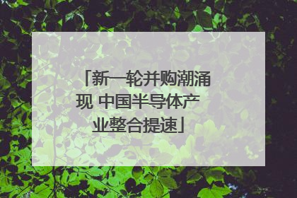 新一轮并购潮涌现 中国半导体产业整合提速